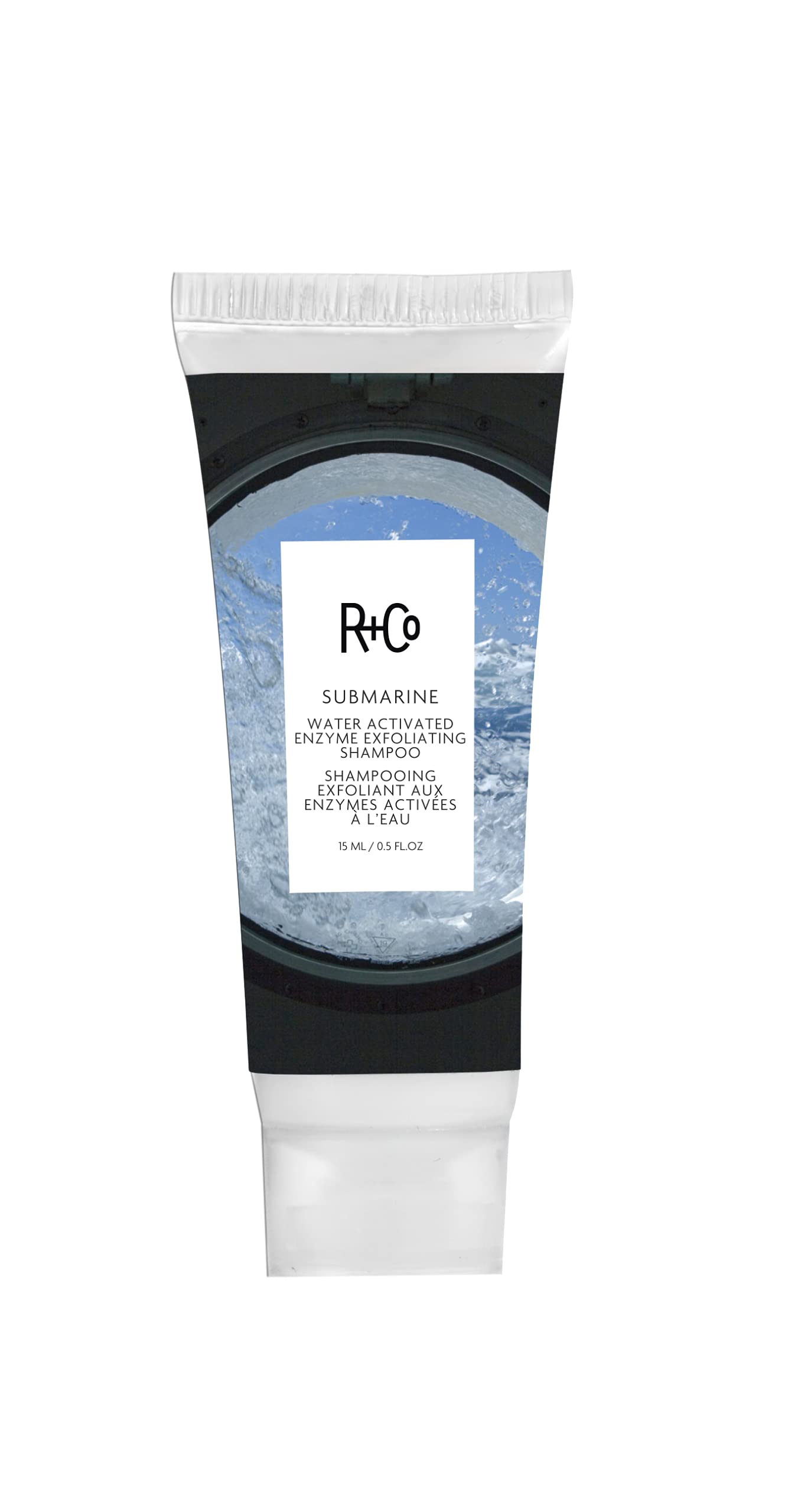 R+Co Submarine Water Activated Enzyme Exfoliating Shampoo Deluxe Sample | Revitalizes + Nourishes + Hydrates Hair | Vegan + Crue
