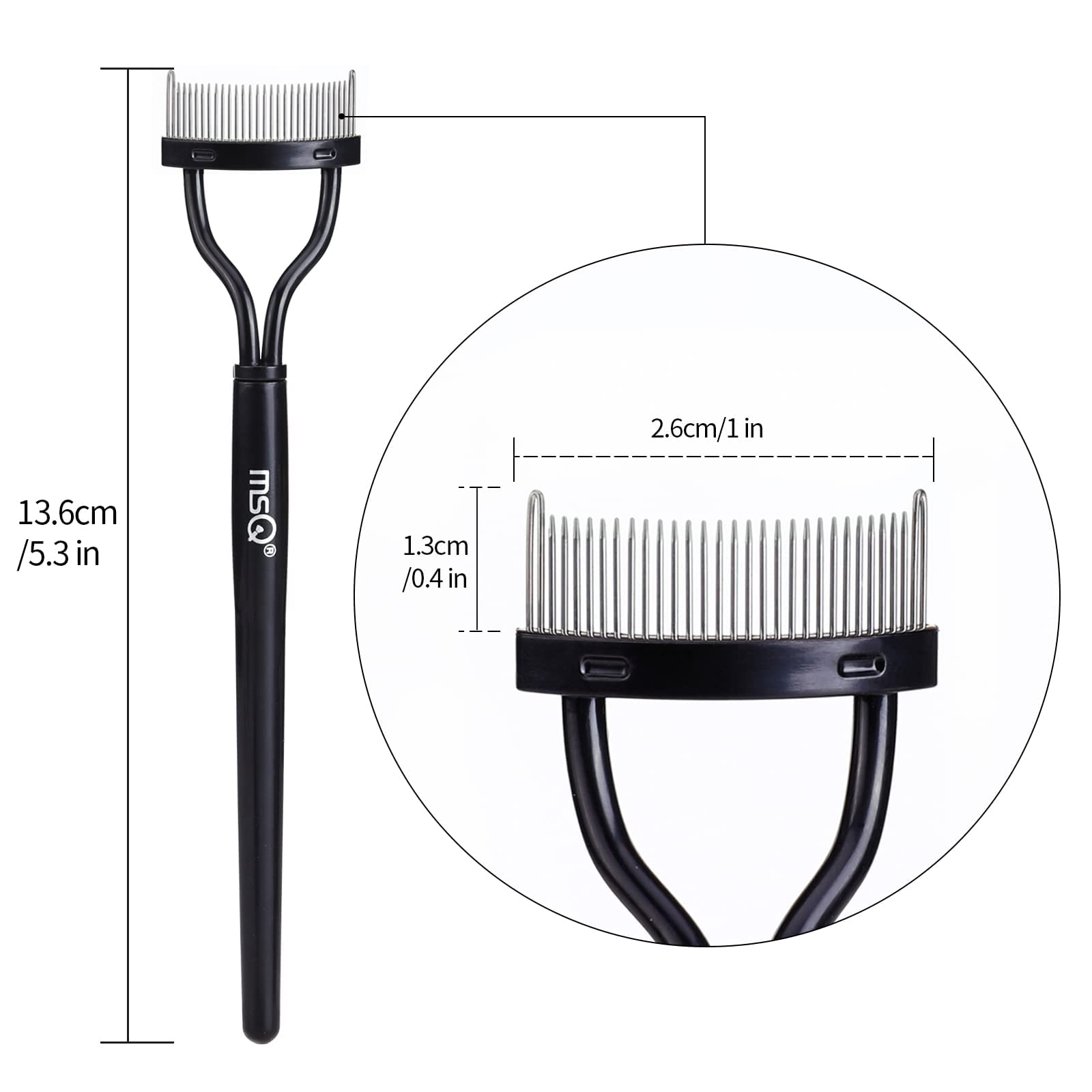 Eyelash Comb Eyebrow Brush MSQ Eyelash Separator Mascara Applicator Eyelash Definer With Comb Cover Arc Designed Cosmetic Brushe