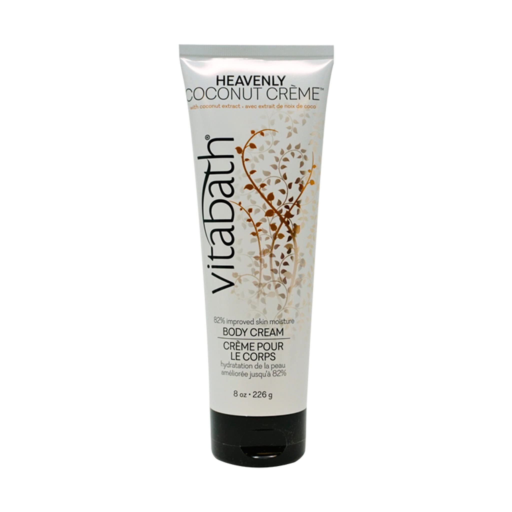 Vitabath Heavenly Coconut Creme Moisturizing Body Cream - Soothing Hydration Vitamin & Nutrient Skin Care - Replenishing All Ove