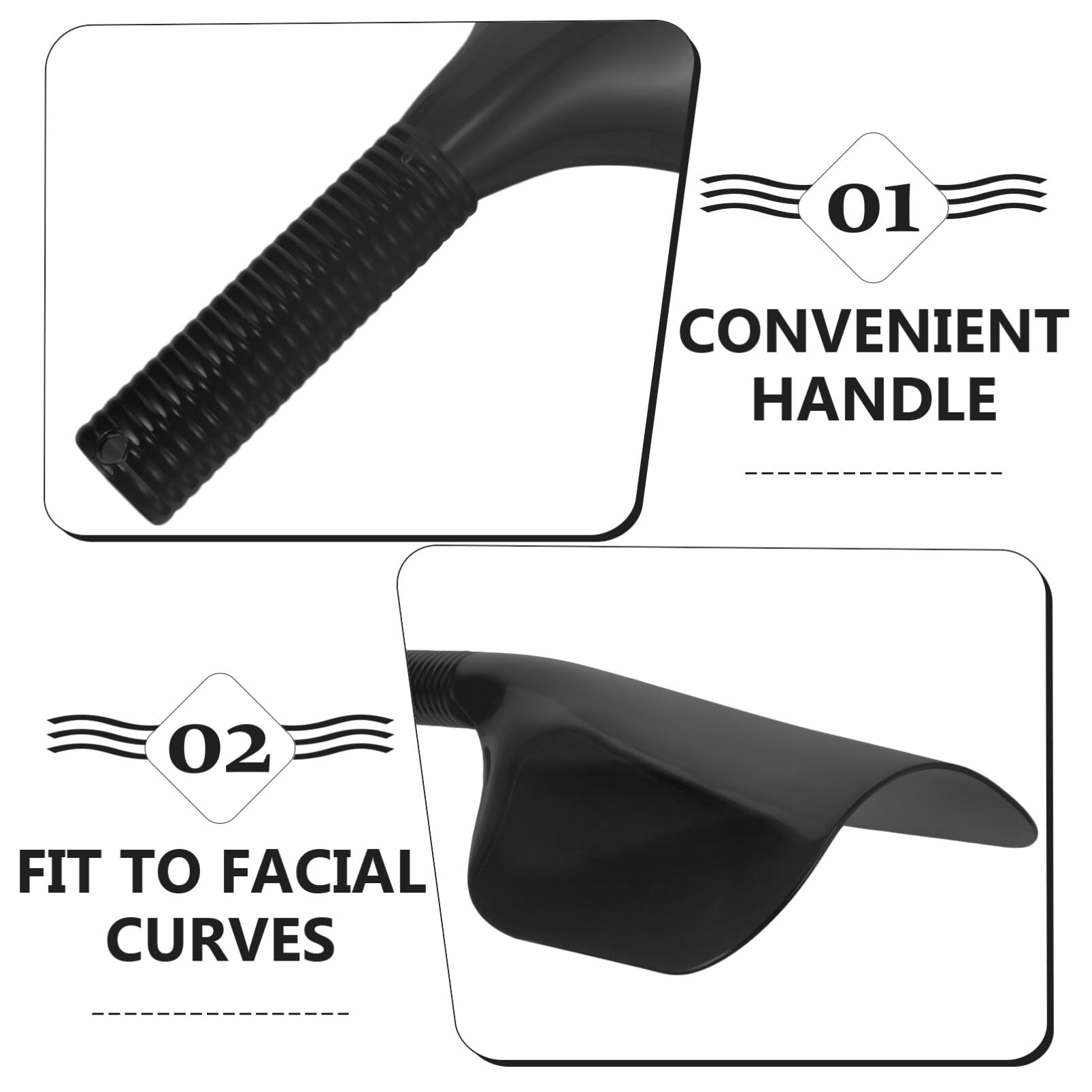 NOLITOY 2pcs Barber Shield, Plastic Hairspray Protector Mask Reusable Haircut Face Cover for Salon Hairdressing Makeup