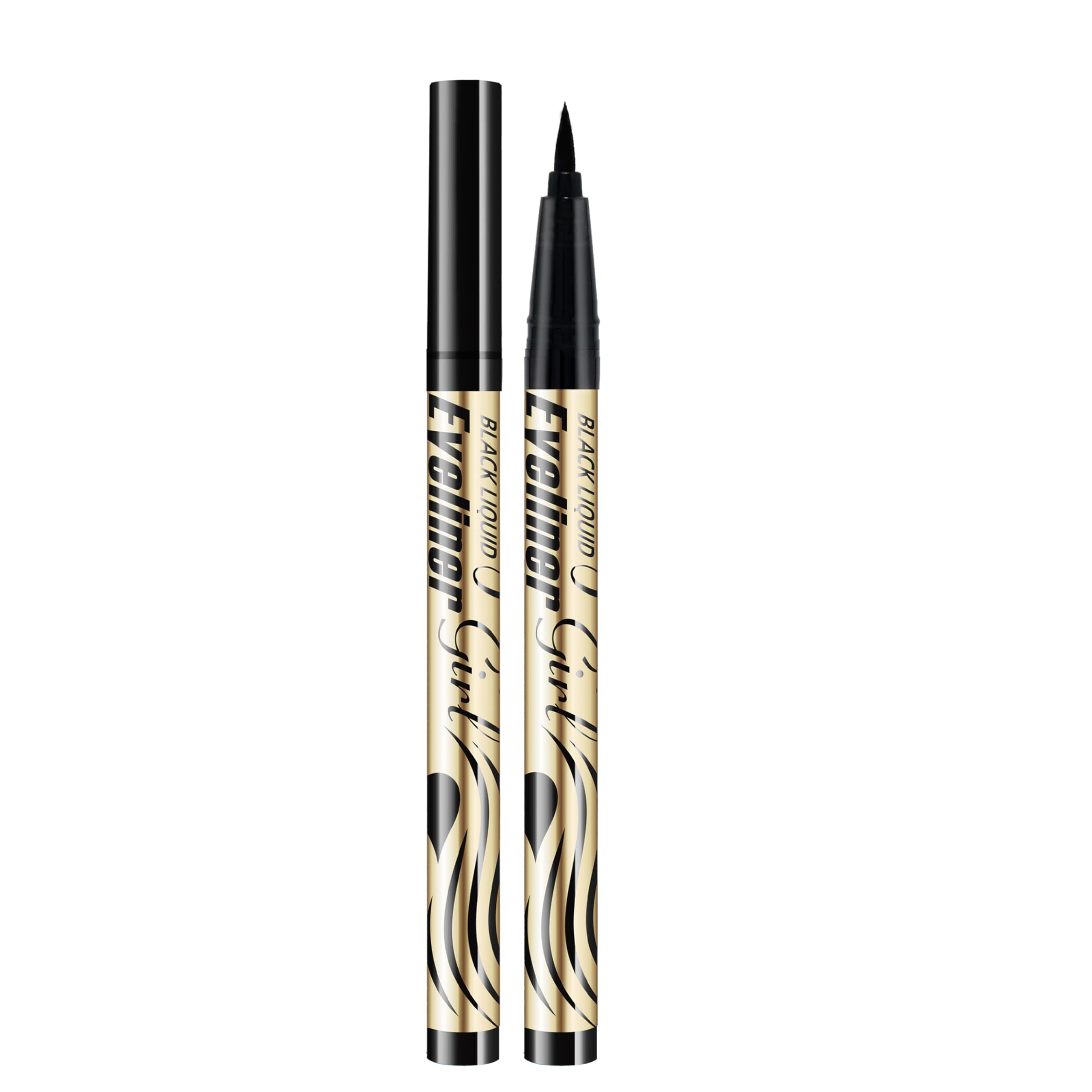 Jersy Girl By Fashion Colour Eyeliner Black Liquid Not Easily Dizzy With Makeup | Quick Drying Formula | Effulent Uniform | 24 H