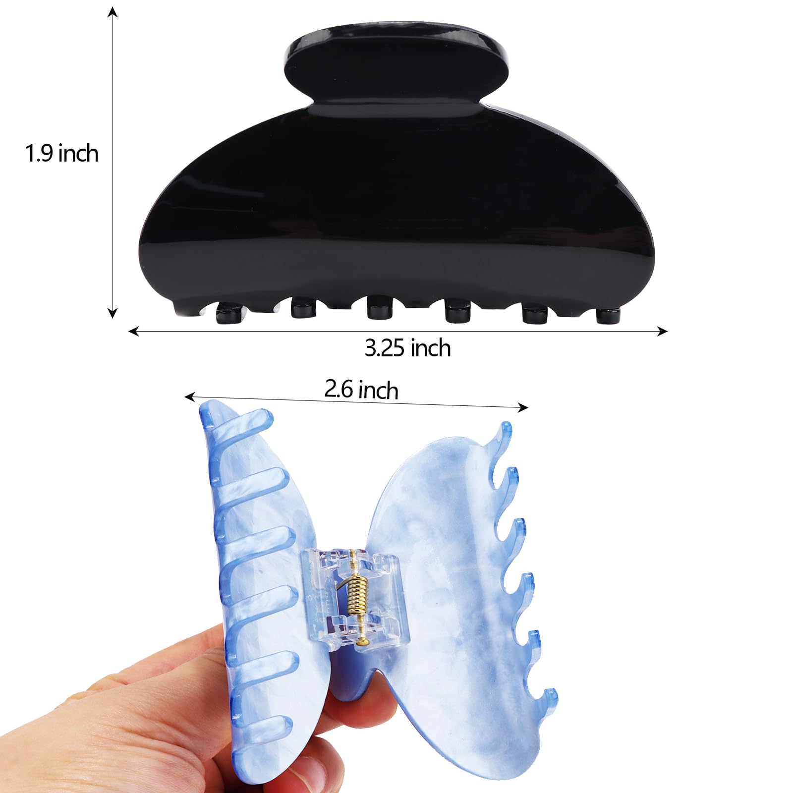 Canitor Hair Claw Clips for Women Acrylic Marbled Hair Clips for Thick Thin Hair Emi Cute Hair Accessories Preppy Teen Girl Gift