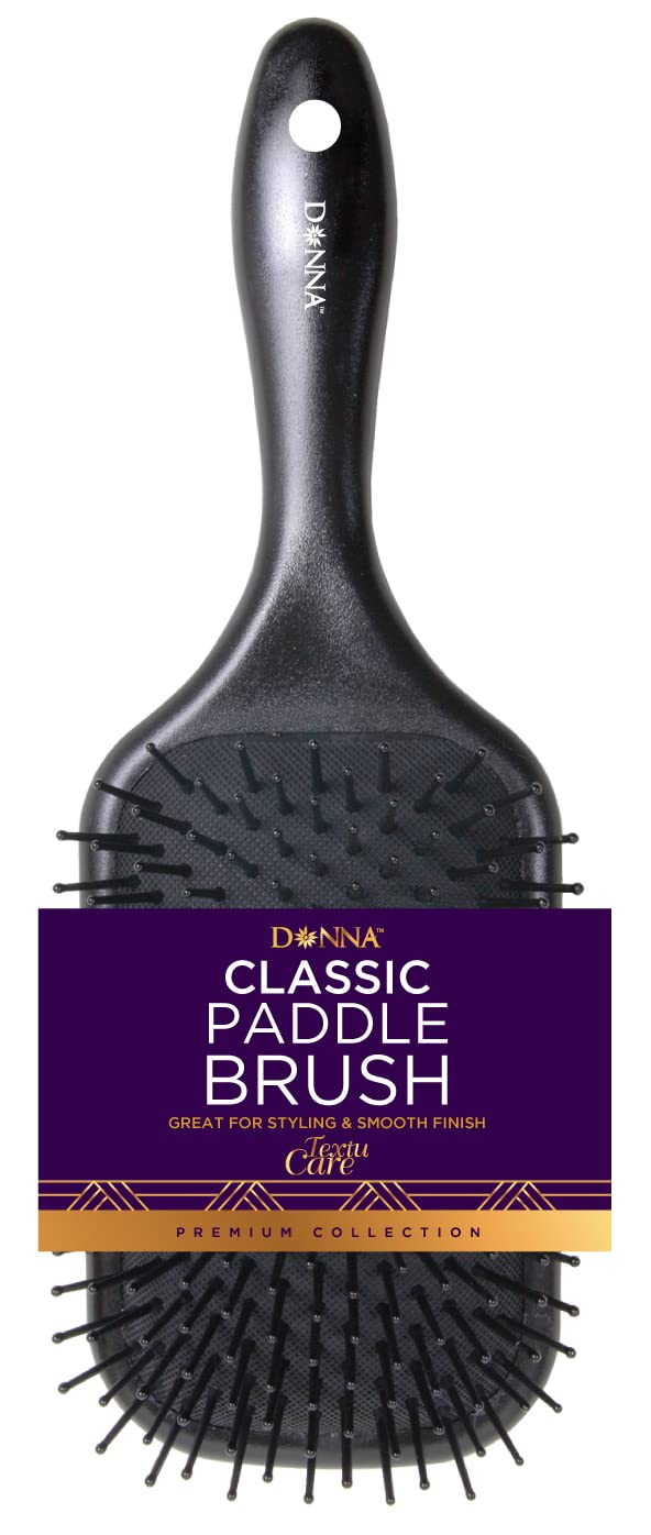 Donna Paddle Brush Large 1pc Black Brush for Medium to Long Hair, for Curly Hair, Straight Hair Brush, Hair Comb