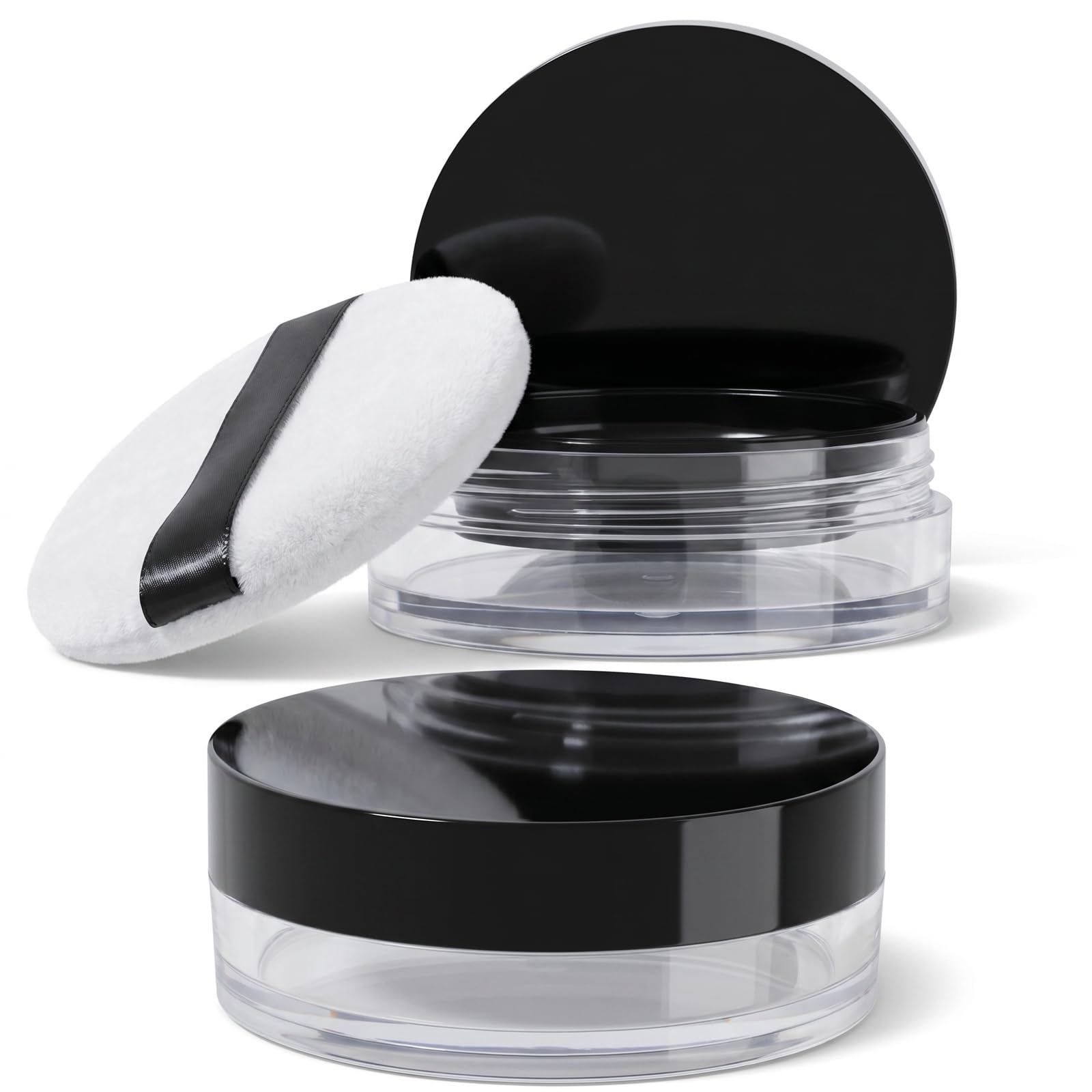 1 Pcs 10g(0.33 oz) Loose Powder Containers, No Leaks Empty Reusable Travel powder container, Portable Makeup Containers with Spo