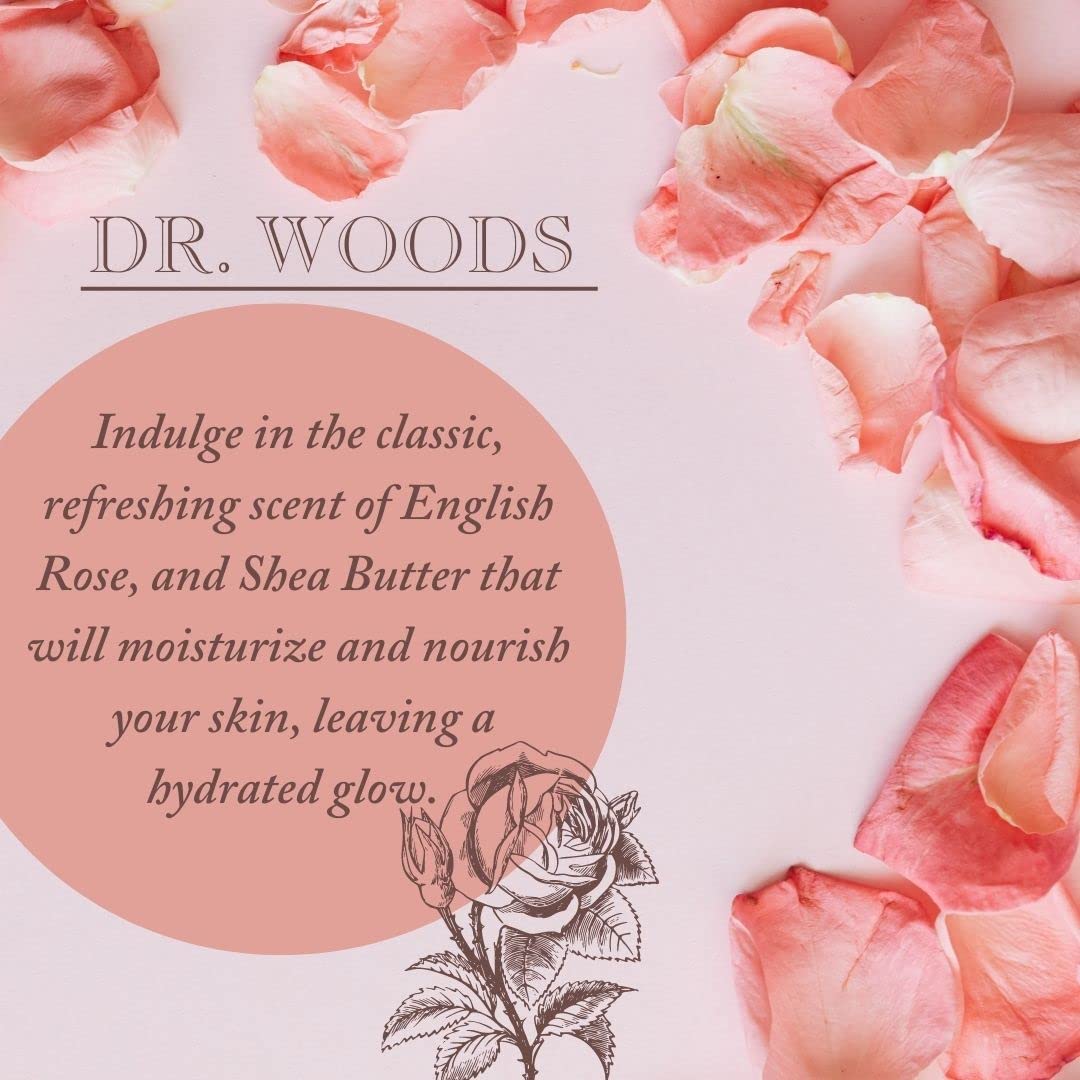 Dr. Woods Skin Exfoliating English Rose Bar Soap With Organic Shea Butter, 5.25 Ounce (Pack Of 3)