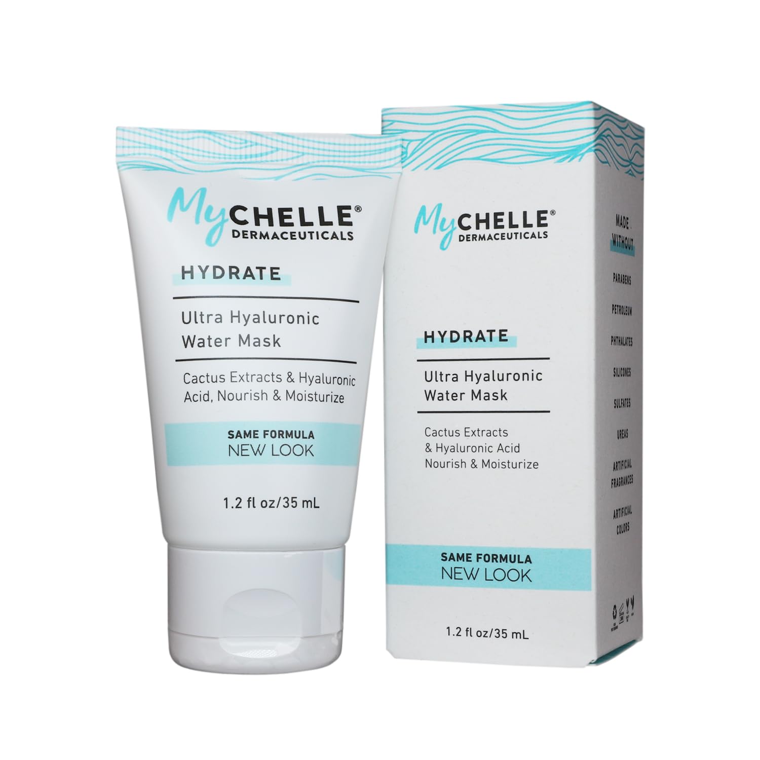 Mychelle Dermaceuticals Ultra Hyaluronic Water Mask (1.2 Fl Oz) - Rich Hydration For Dry Skin With Vegan Hyaluronic Acid, Help P