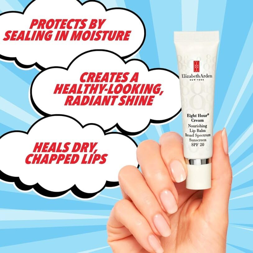 Elizabeth Arden Eight Hour Cream Nourishing Moisturizing Lip Balm,Broad Spectrum Sunscreen Spf 20, 05 Ounce