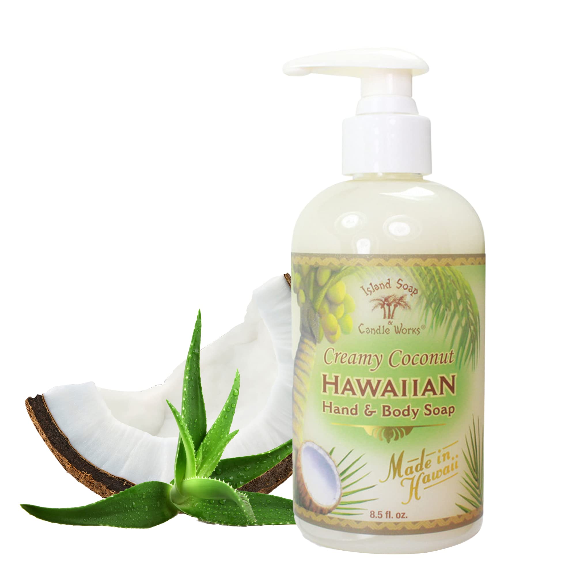 Island Soap & Candle Works Botanical Liquid Hand Soap - Vegan Hand Soap For Men And Women - Luxury Skincare For Bathroom - Hawai