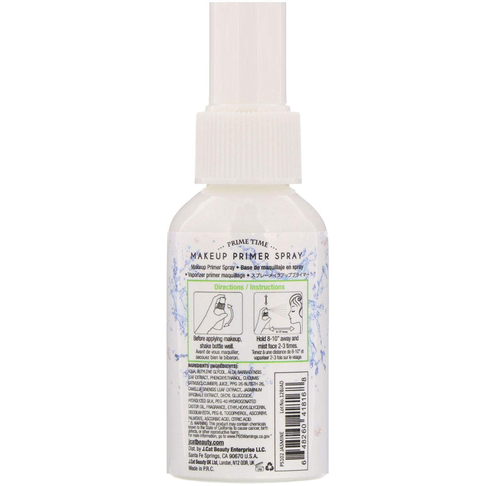 J. Cat Beauty Prime Time Makeup Primer Spray Jasmine
