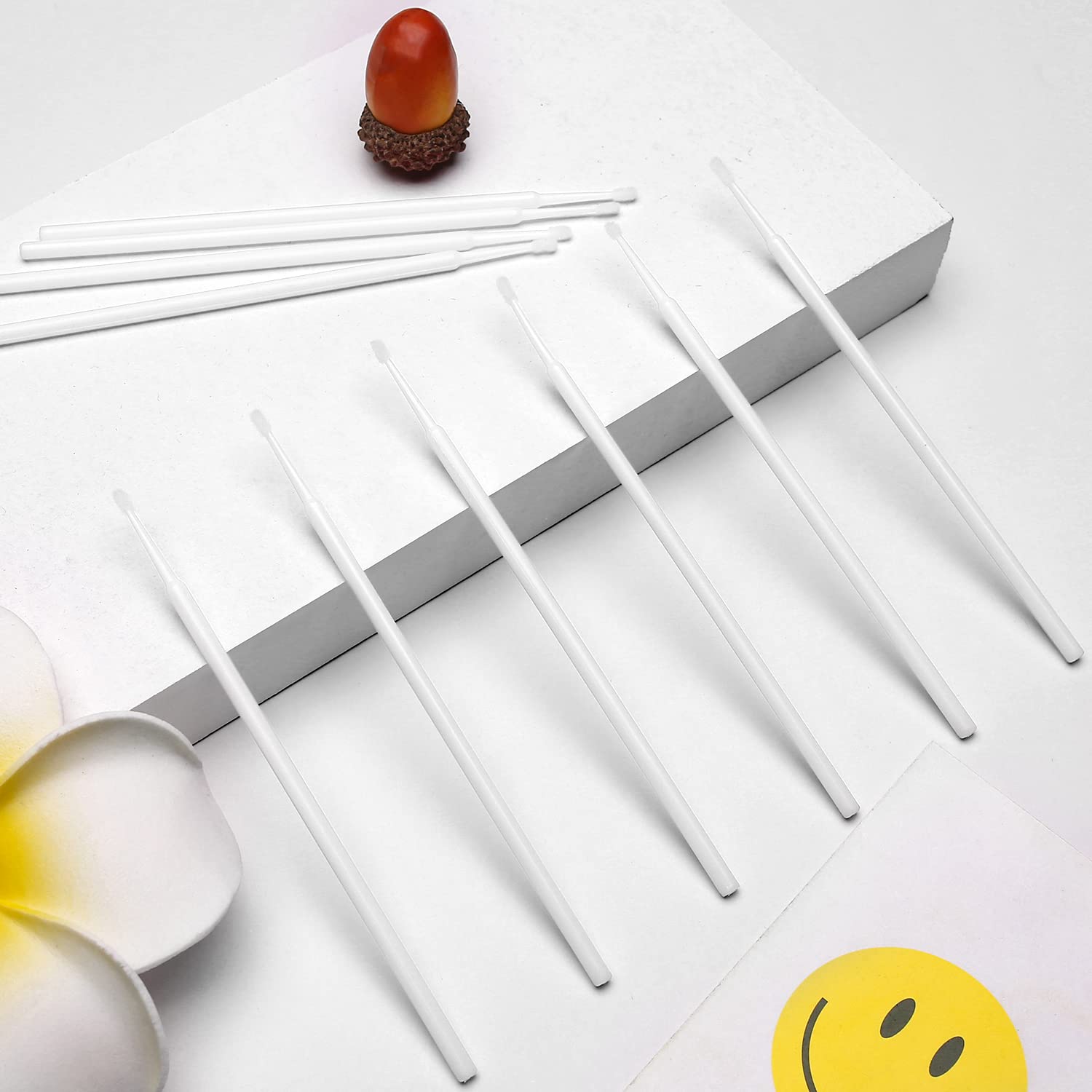 Akstore 500 PCS Disposable Micro Applicators Brush Eyelash Extension Individual Applicators Mascara Brush for Make up and Clean