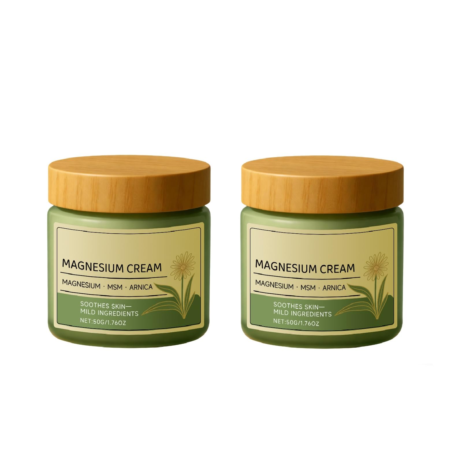 ZTSGU 2 Pcs Total Relief Magnesium Cream with Magnesium MSM Arnica