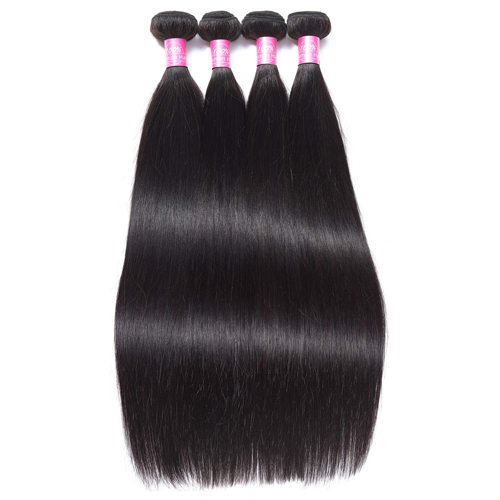 10A Straight Bundles Human Hair Brazilian Straight Human Hair Bundles 24 26 28 30 Inch Unprocessed Virgin Straight Weave Human H