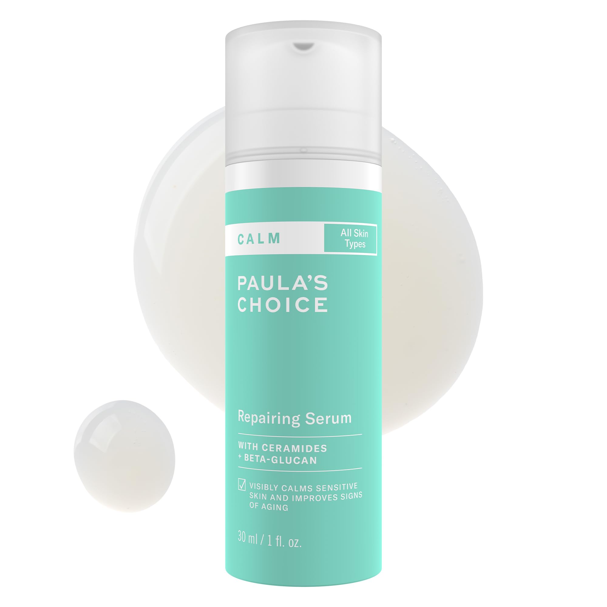 Paula?s Choice CALM Repairing Serum for Sensitive Skin, Calms + Soothes Redness, Lightweight Hydration with Hyaluronic Acid for 