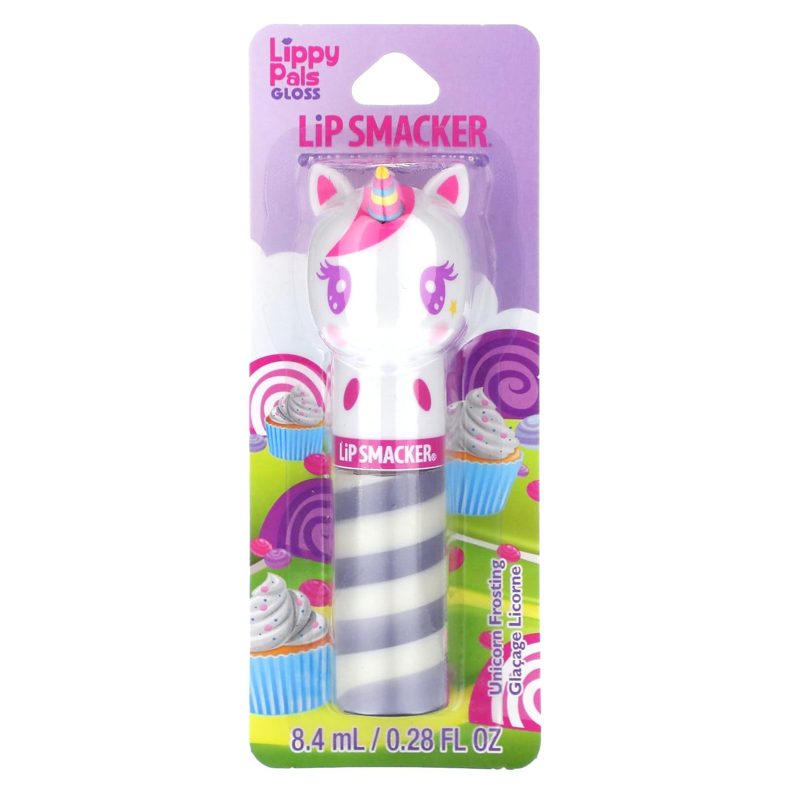 Lip Smacker Lippy Pals Swirls Unicorn, Flavored Moisturizing & Smoothing Soft Shine Lip Balm, Hydrating & Protecting Fun Tasty G