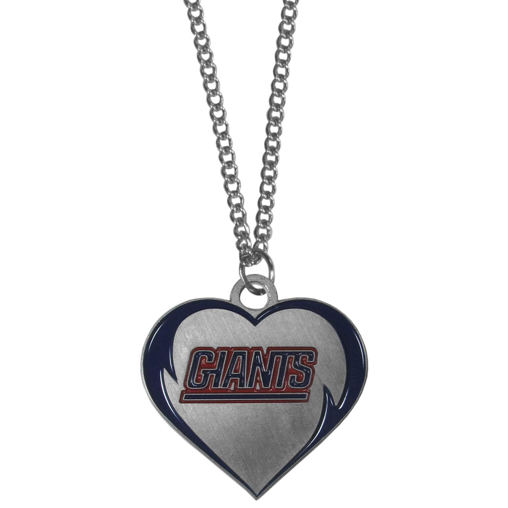 Siskiyou Sports NFL New York Giants Womens Heart Necklace, Team Color, 22 inch