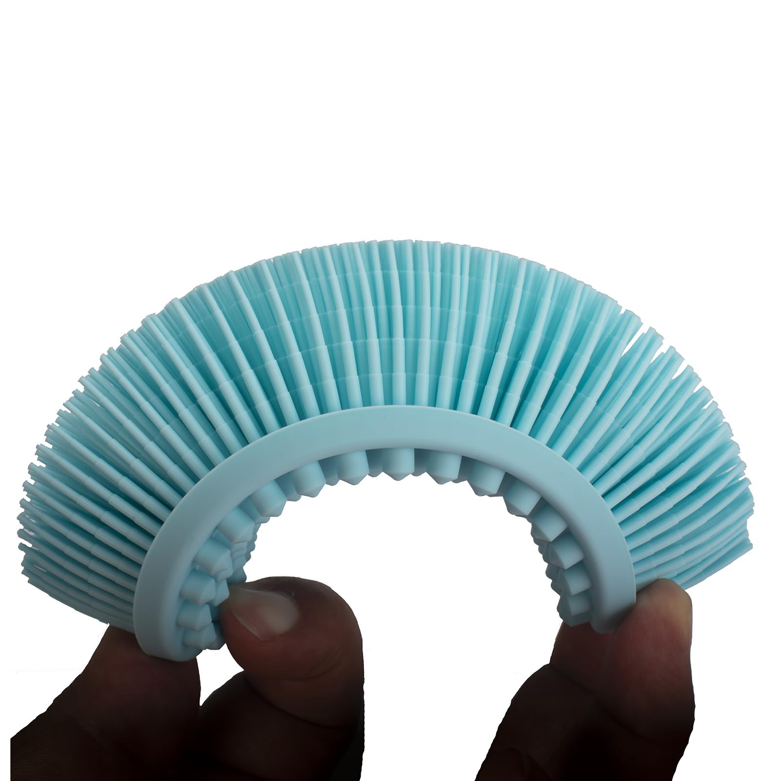Dnc Exfoliating Silicone Body Scrubber Shower Bath Body Brush Easy To Clean, Lathers Well, Eco Friendly, Long Lasting (Blue)