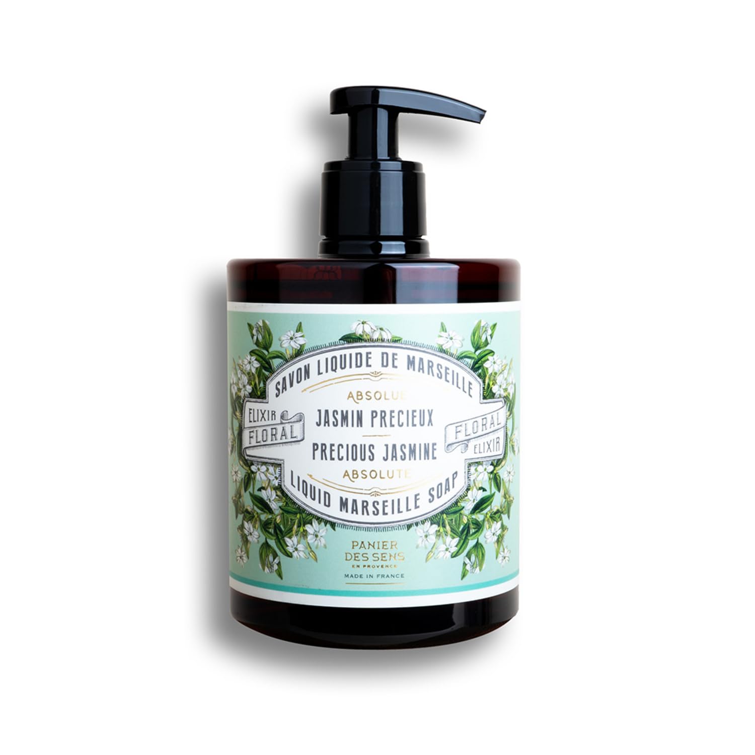Panier Des Sens - Marseille Liquid Hand Soap - Jasmine Hand Wash - Moisturizing Soap With Coconut Oil - Bathroom & Kitchen Refil