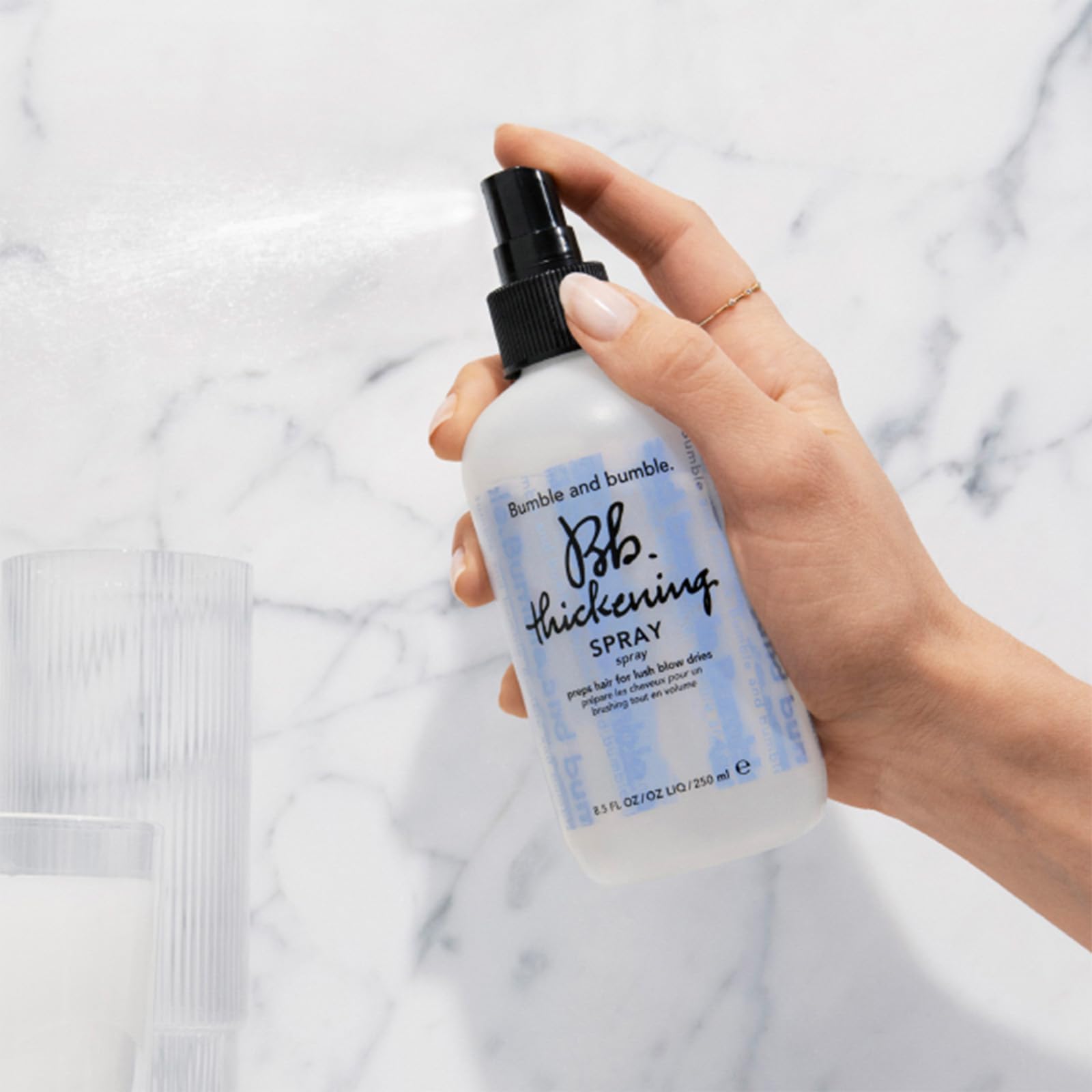 Bumble and bumble Thickening Blow-Dry Prep Spray | For Lush Blow Dries | Straight to Wavy, Mini Travel Size, 2 fl. oz.