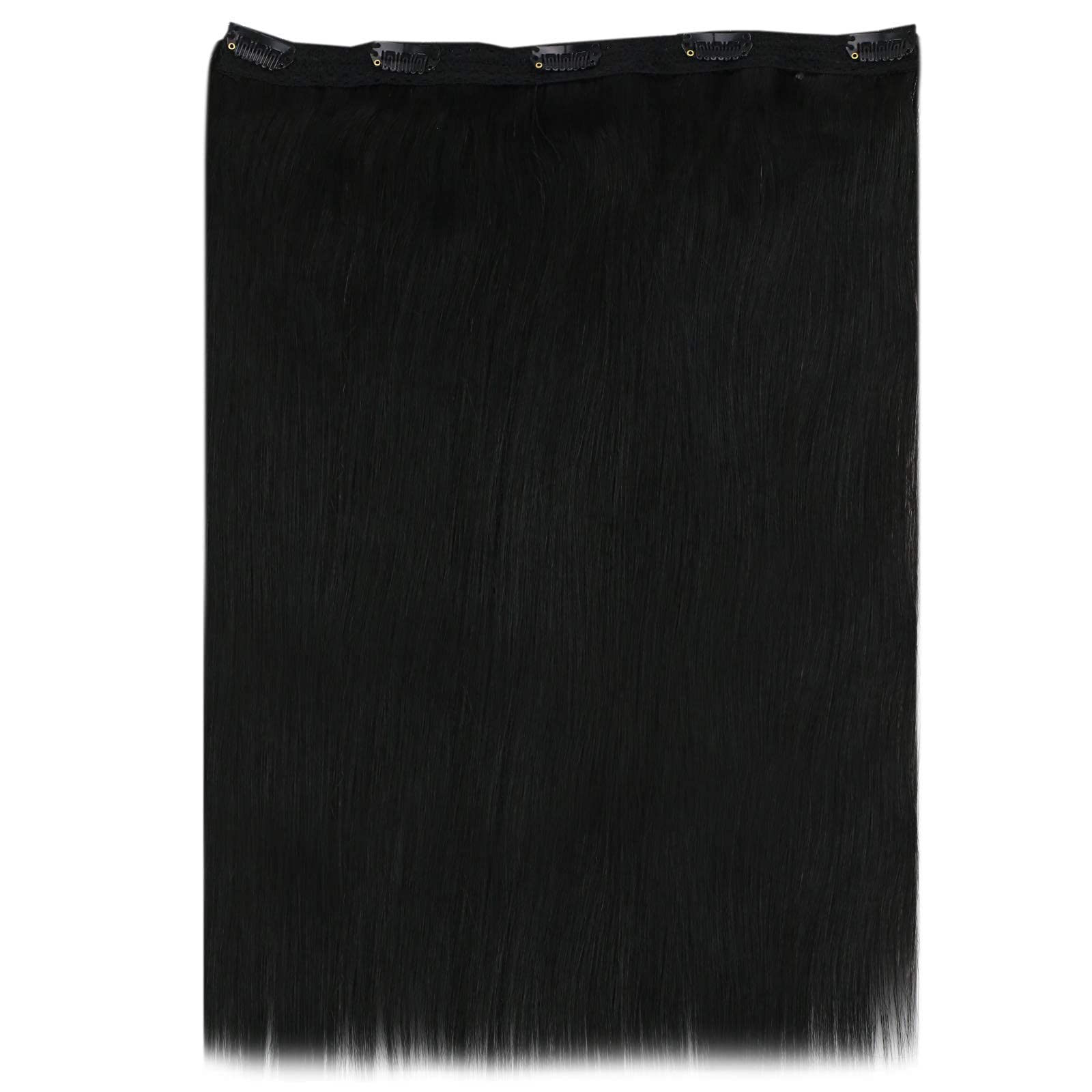 Sunny Black Clip In Hair Extensions Human Hair Jet Black Real Human Hair Clip In Extensions For Women Clip In Black Hair Extensi