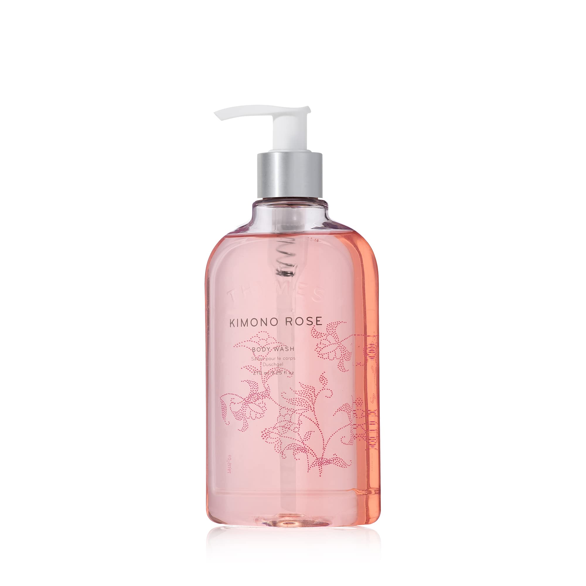 Thymes Kimono Rose Body Wash With Pump - Cleanse Skin With Glycerin, Jojoba Oil And Honey (9.25 Fl Oz)