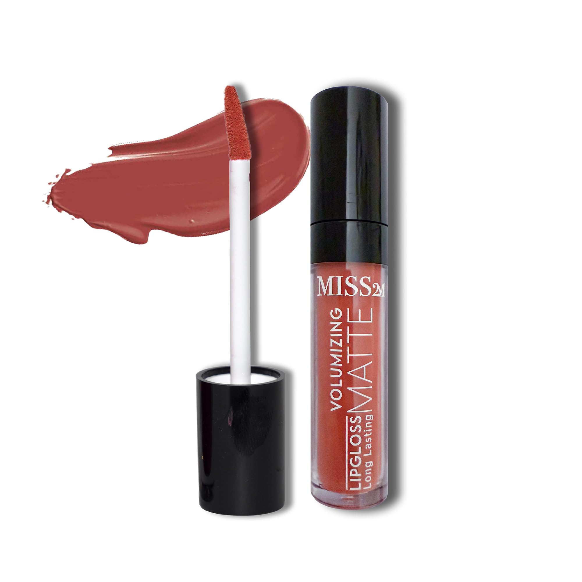 MISS2M 16-Hour Volumizing Matte Liquid Lipstick with Non-Drying, Waterproof Matte Liquid Lip Color: 113 Heated Chat, 0.14 Fl Oz