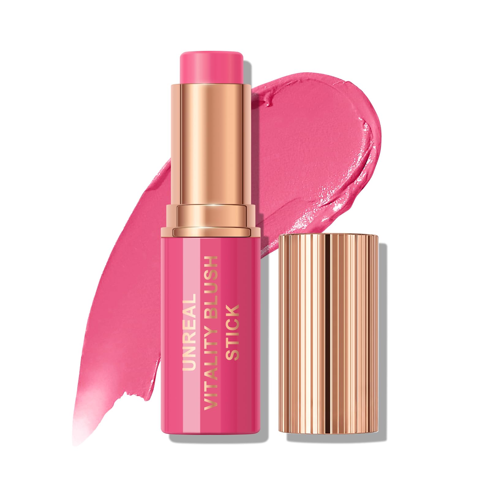 KYDA Glow Blush Stick, Cream Blush for Lip & Cheek, Vibrant Cool Pink