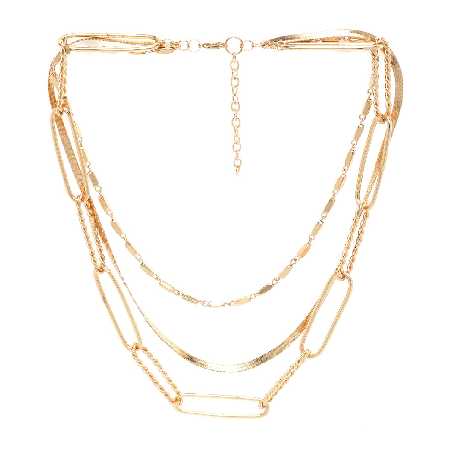 Runway Ritual Layer Up Necklace, Gold, Adjustable