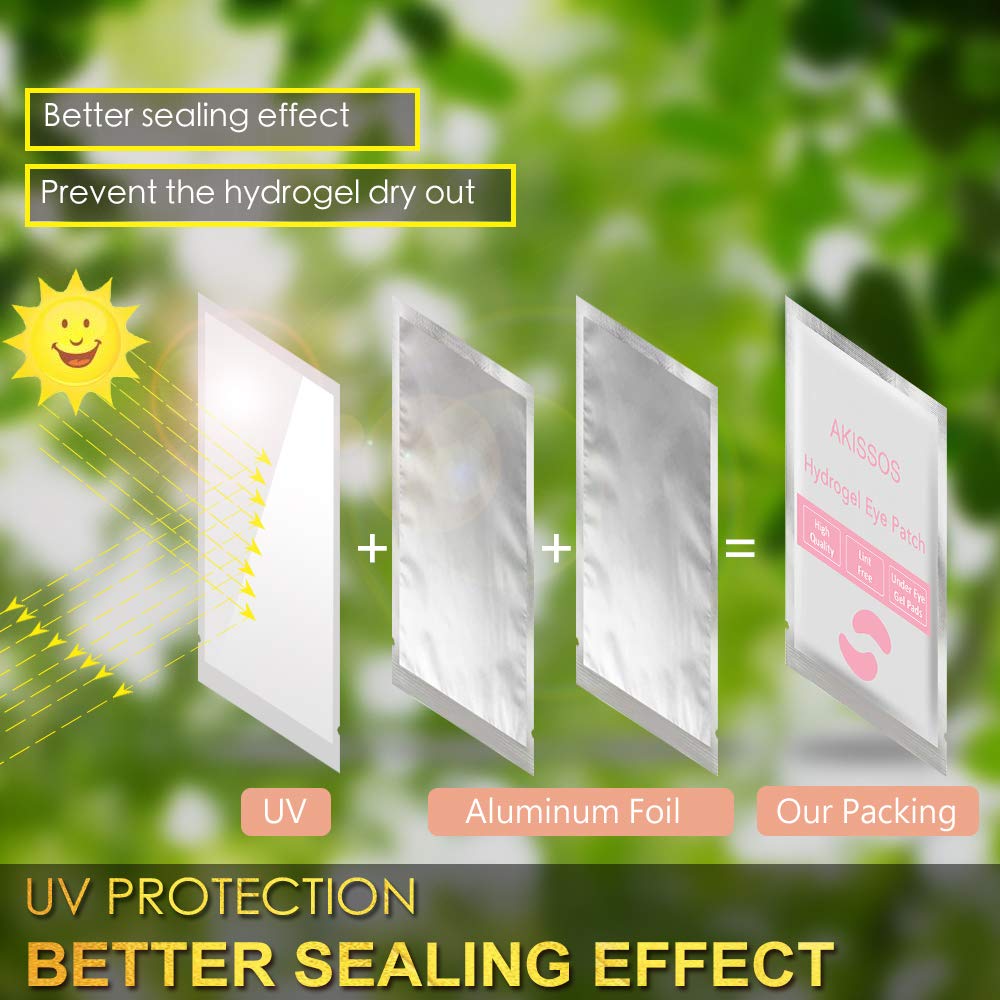 Hydrogel Eye Patch Eyelash Extension Supplies - Akissos 100 Pcs Lash Extension Supplies Lift Tint Under Eye Pads Undereye Gel Pa
