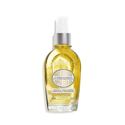 LOccitane Almond Supple Skin Oil 33 Fl Oz: Improve Appearance of Stretch Marks, Soften Skin, Velvety, Firmer-Looking Skin, Irres