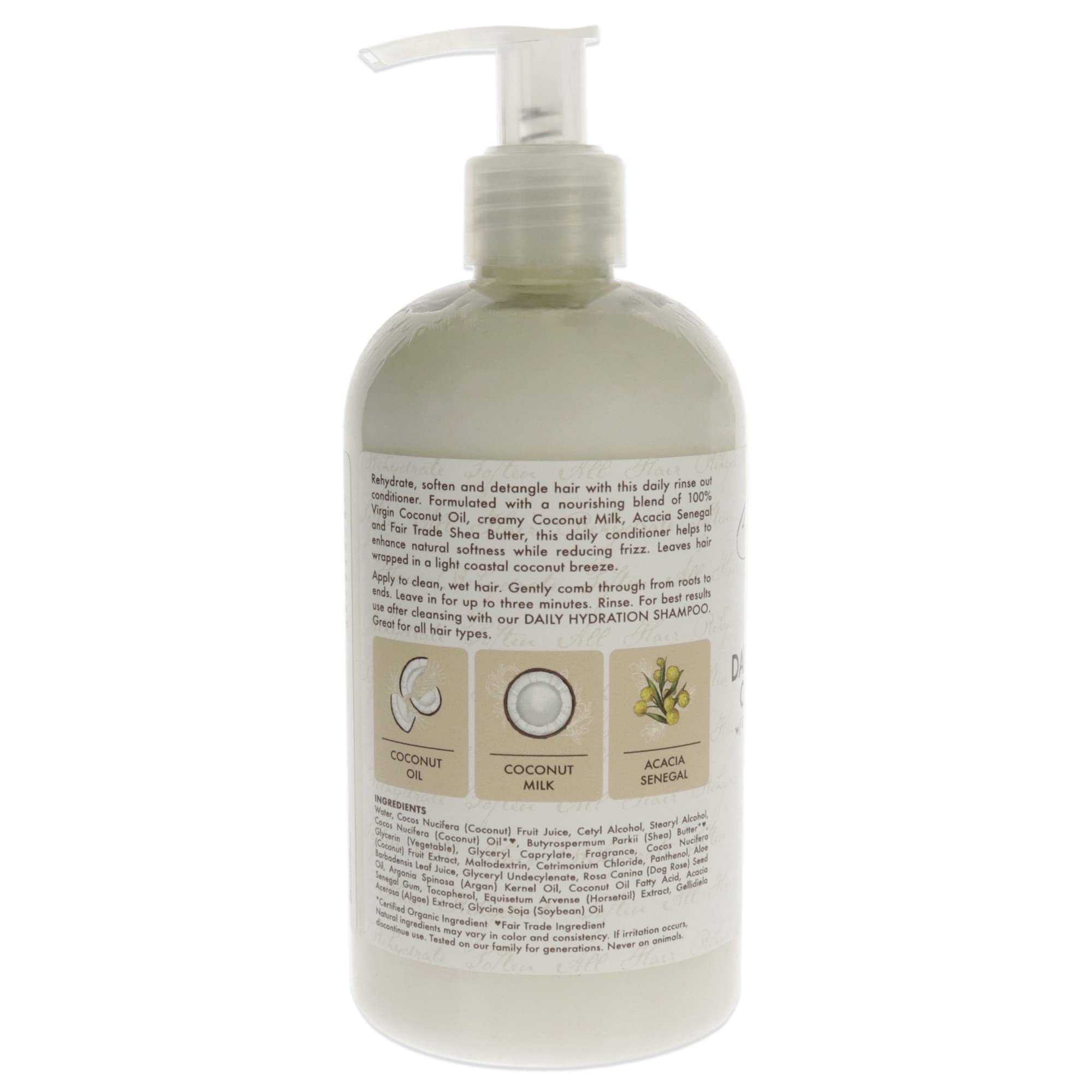 100 Percent Virgin Coconut Oil Daily Hydration Conditioner by Shea Moisture for Unisex - 13 oz Conditioner