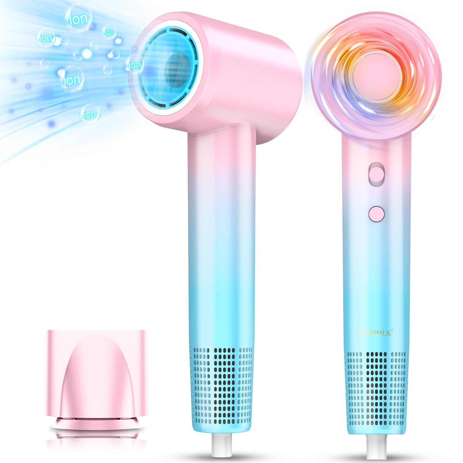 DORISILK Ionic Hair Dryer 110,000 RPM High Speed, Professional Blow Dryers for Salon Home Use, Portable Blowout Hair Dryers Ligh