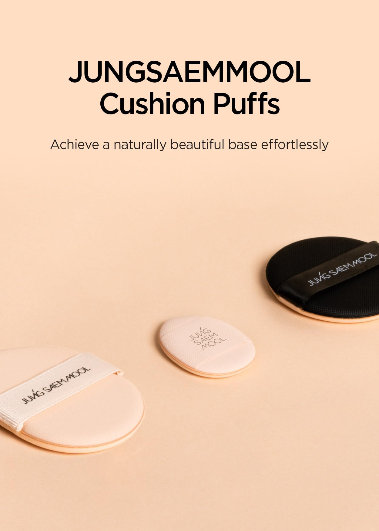 [Jungsaemmool Official] Cushion Puff Set (10P) Black