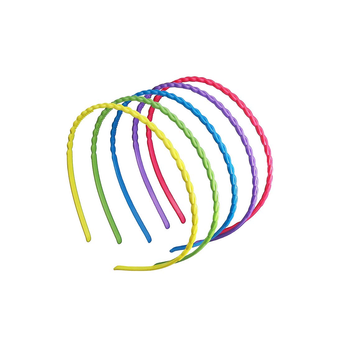 Minihope Thin Headbands For Girls,Plastic Headbands For Kids, 8 Piece Count,Snap Hair Clips For Girls 8 Count.