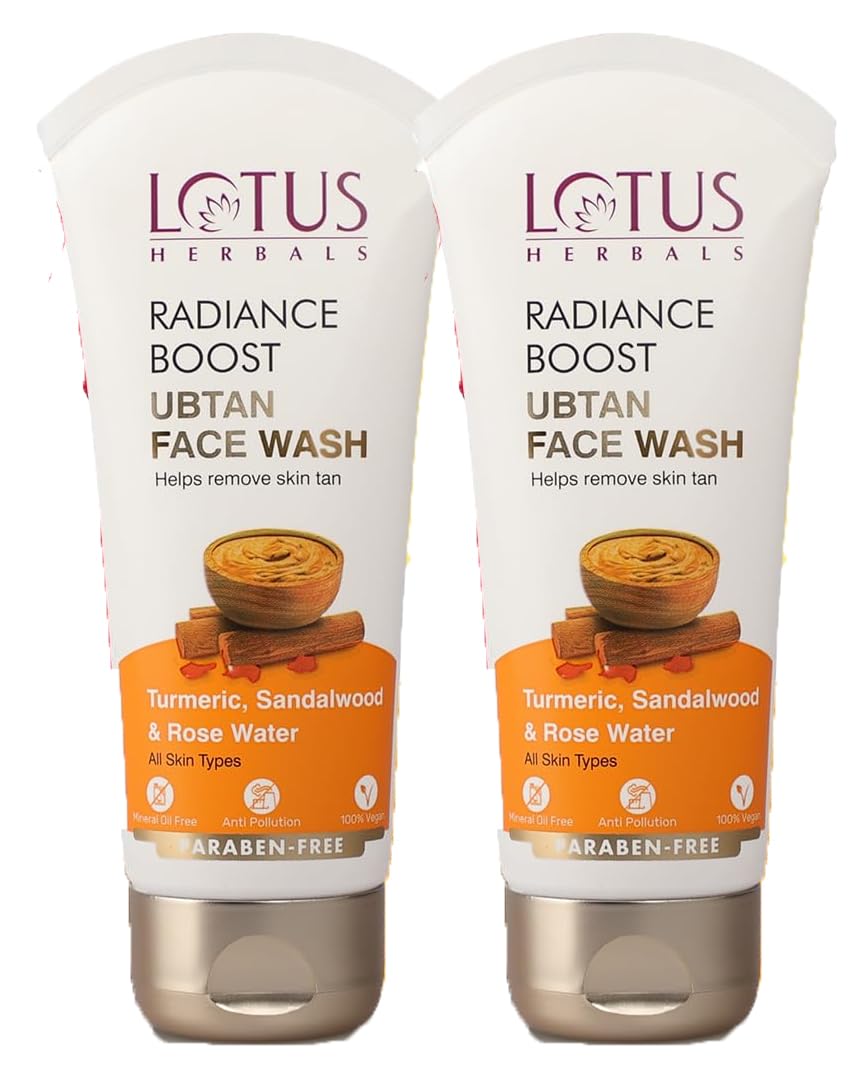 Lotus Herbals Radiance Boost Ubtan Face Wash 100G (Pack Of 2)
