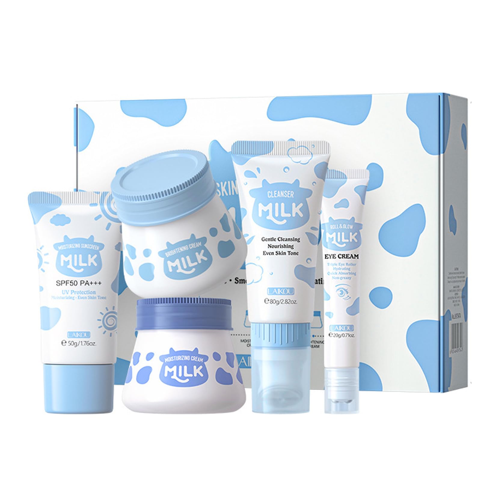 Milk Skincare Set Teen Women Beauty Gifts Set, Milk Skin Care for Girls 1012 Hydrating, 5PCS Skincare Essentials Kit for Women 