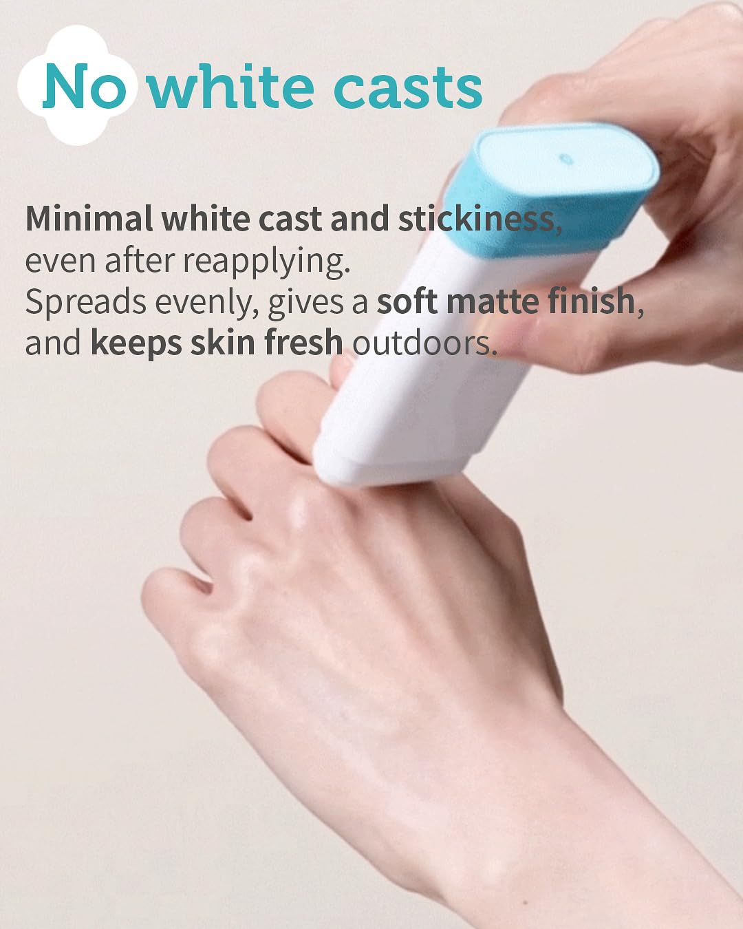 GOONGBE Fresh Sun Stick Mild SPF 50 - No White Cast Zinc Oxide Mineral Sunscreen Stick Balm - Non Greasy Soft Matte Finish - Tra