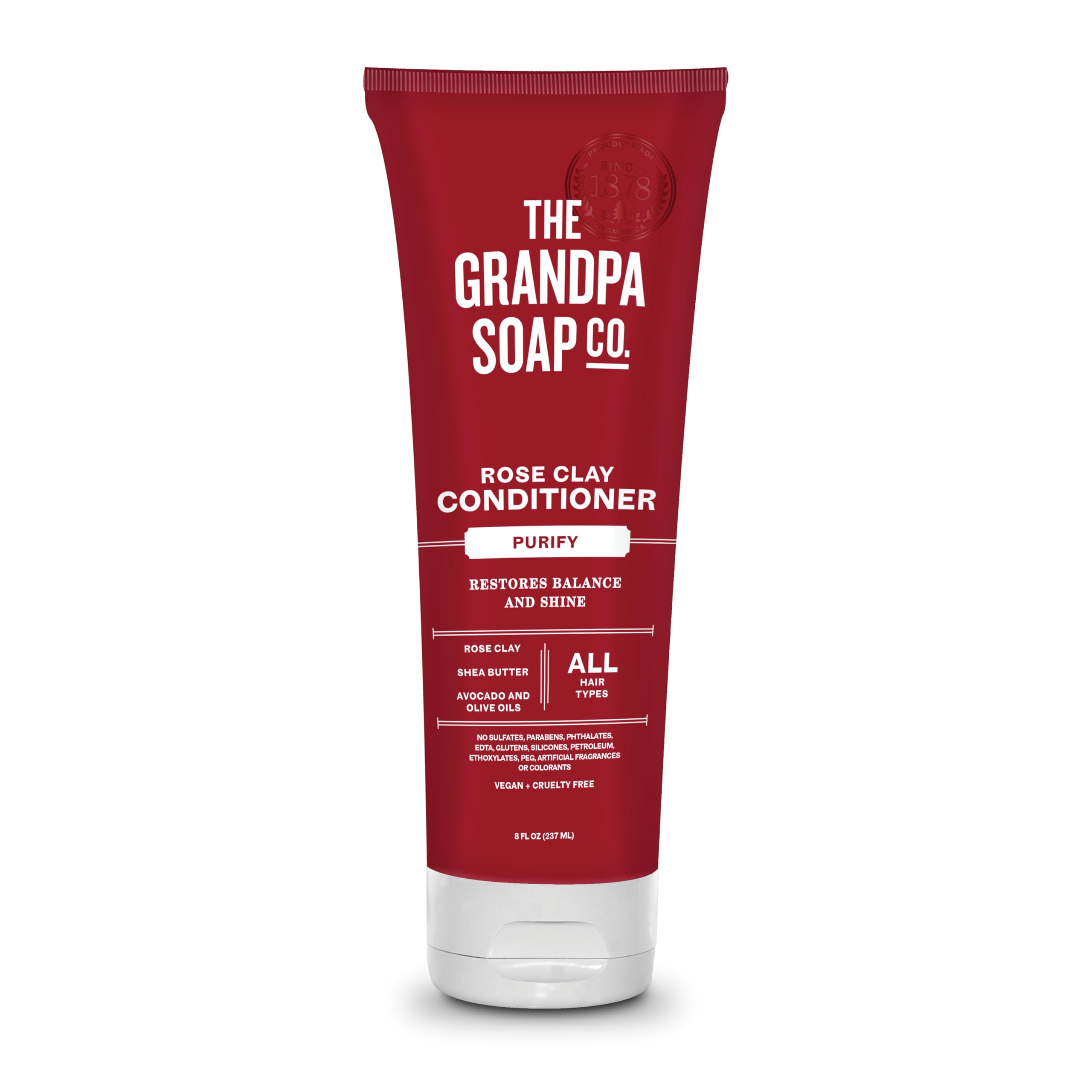 Rose Clay Deep Conditioner By The Grandpa Soap Company  Unisex  Rose Clay, Shea Butter & Avocado And Olive Oils  All Hair Types