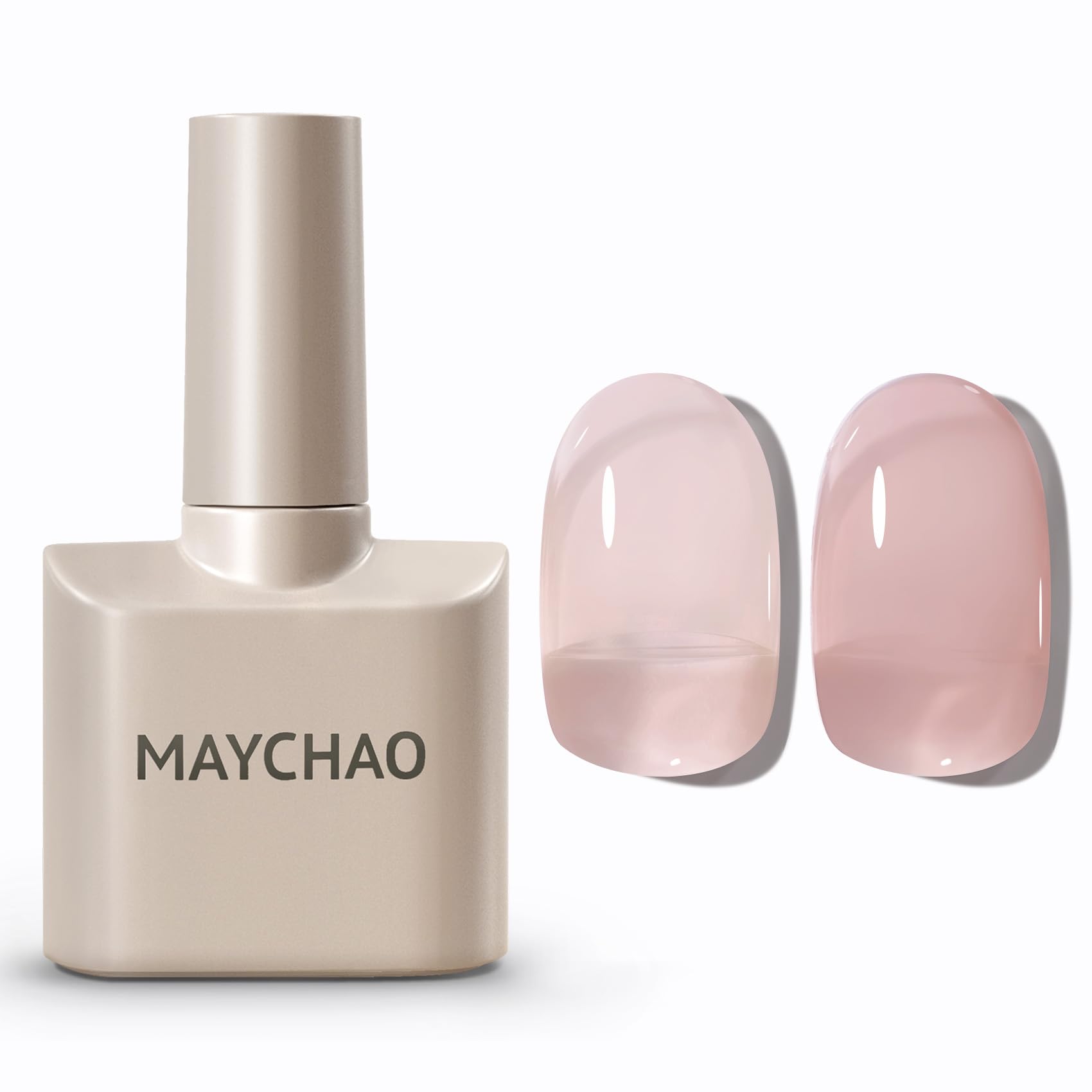 MAYCHAO Jelly Gel Nail Polish 15ML 1Pc Jelly Pale Taupe Nail Polish Soak Off UV LED Nail Gel Polish Nail Art Starter Manicure Sa