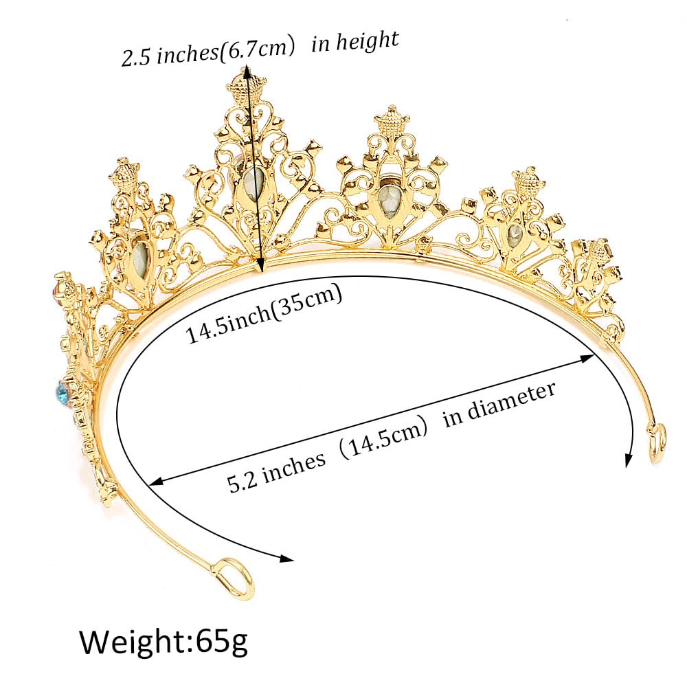 Ahoney Princess Tiara And Crown For Women, Crystal Crown Rhinestone Princess Peach Tiaras For Crown For Birthday Prom Halloween