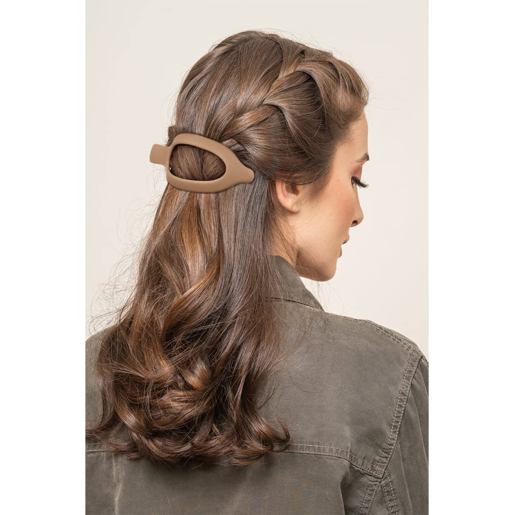 ATODEN Flat Claw Clips for Thick Hair Alligator Hair Clips 3Pcs Hair Claw Clips for Thin Hair Duck Billed Hair Clips Matte Hair