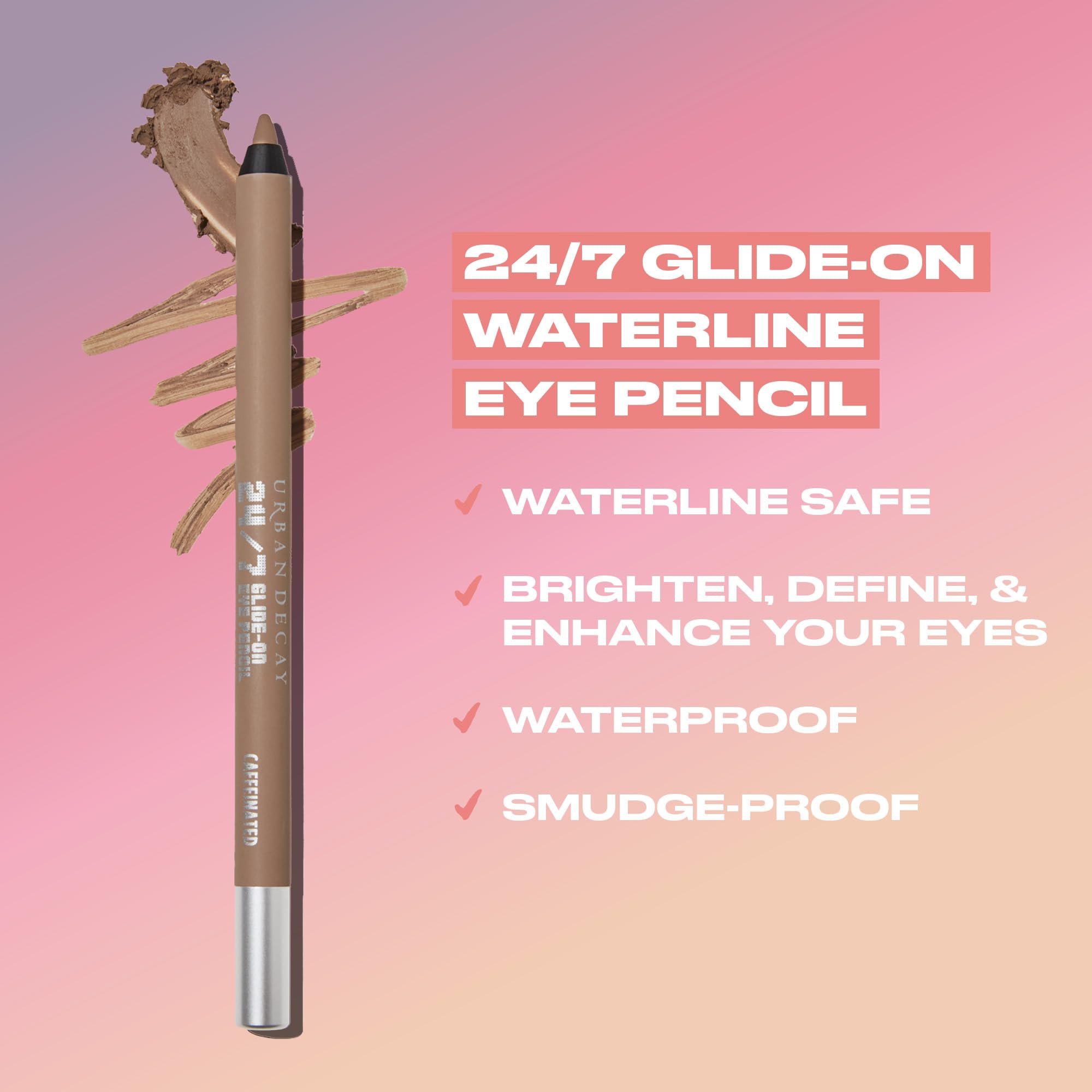 Urban Decay 24/7 Waterproof Waterline Eyeliner Pencil (Cool Coyote - Cool Charcoal Matte), Smudge-Resistant, Transfer-Resistant,