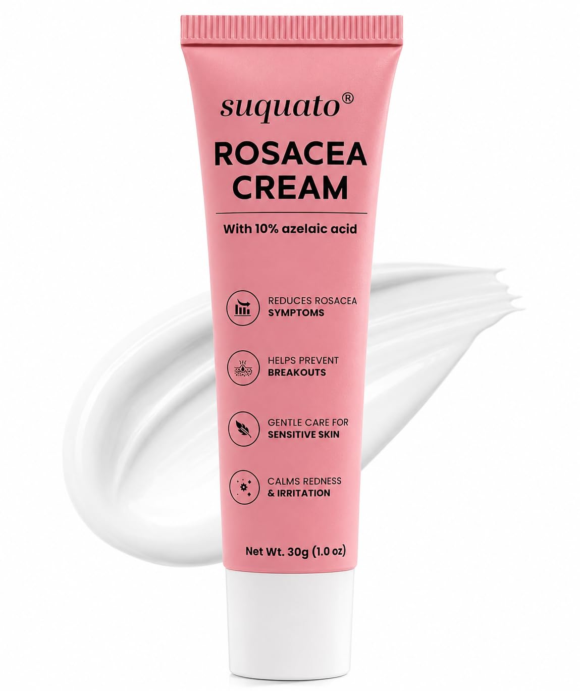suquato 10% Azelaic Acid Cream  Rosacea Treatment for Face & Redness Reducing Face Cream  Redness & Blemish Care for Sensitive