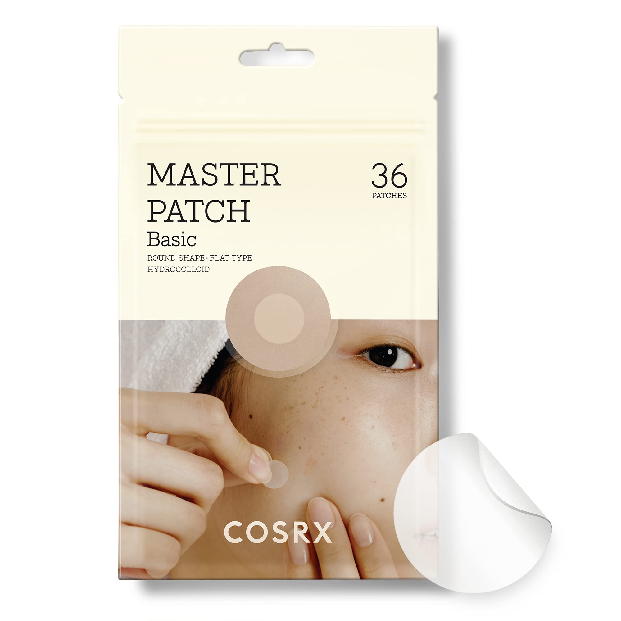 COSRX Master Patch Basic, Overnight Acne Patch Hydrocolloid, Blemish Spot Sticker for Face, Strong adhesion & Thicker Spot Cover