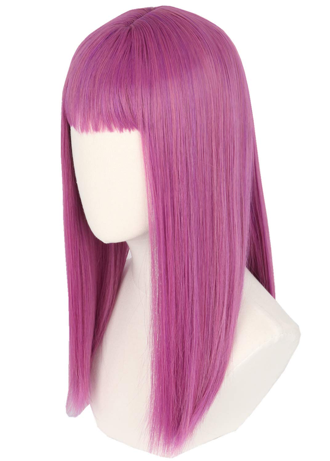 Topcosplay Kids Girls Wig Purple Long Straight Cosplay Wig Halloween Costumes Wigs