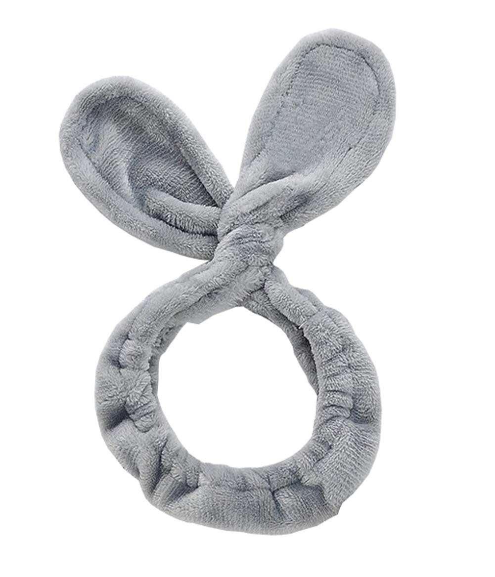 1Pcs Sweet Lovely Twist Plush Bunny Rabbit Ear Headband Twist Hairband Hair Wrap Stretchable Makeup Headband Hair Accessories Fo
