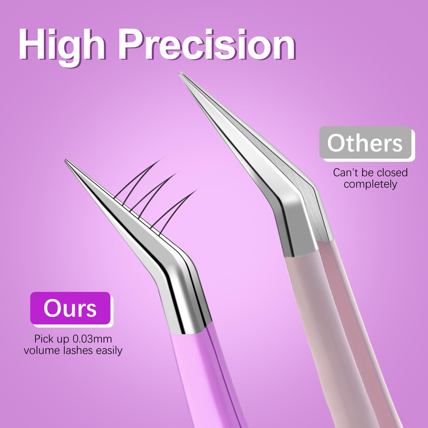 Morgles Straight&Curved Lash Tweezers For Eyelash Extensions, 5Pcs Eyelash Tweezers For False Lashes, Precision Tweezers For Cra