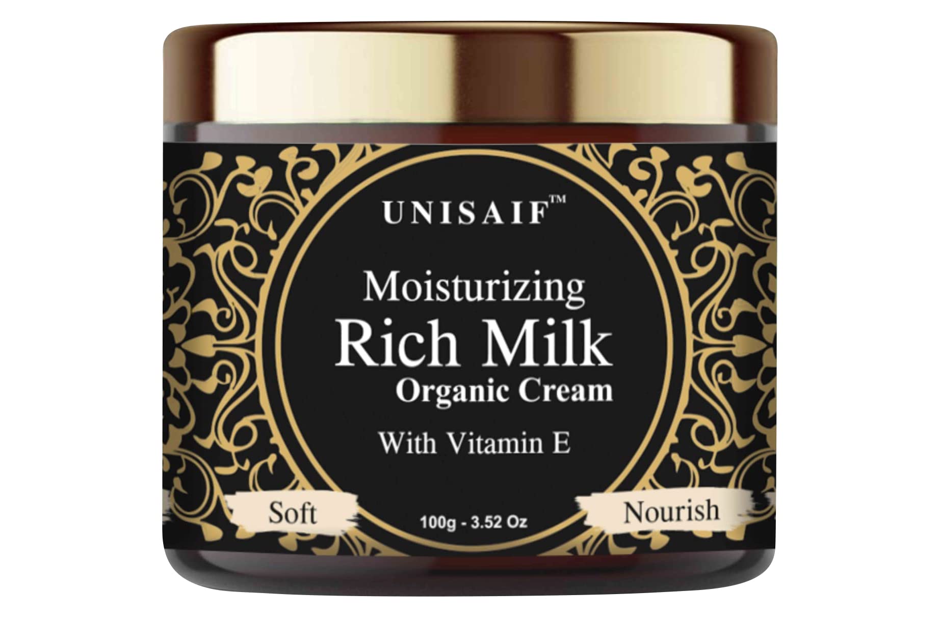 Unisaif Rich Hydrating Milk Shea Butter Cream - Moisturizing Facial Skincare Cream with Shea Butter, Vitamin E | Reduce Dryness 