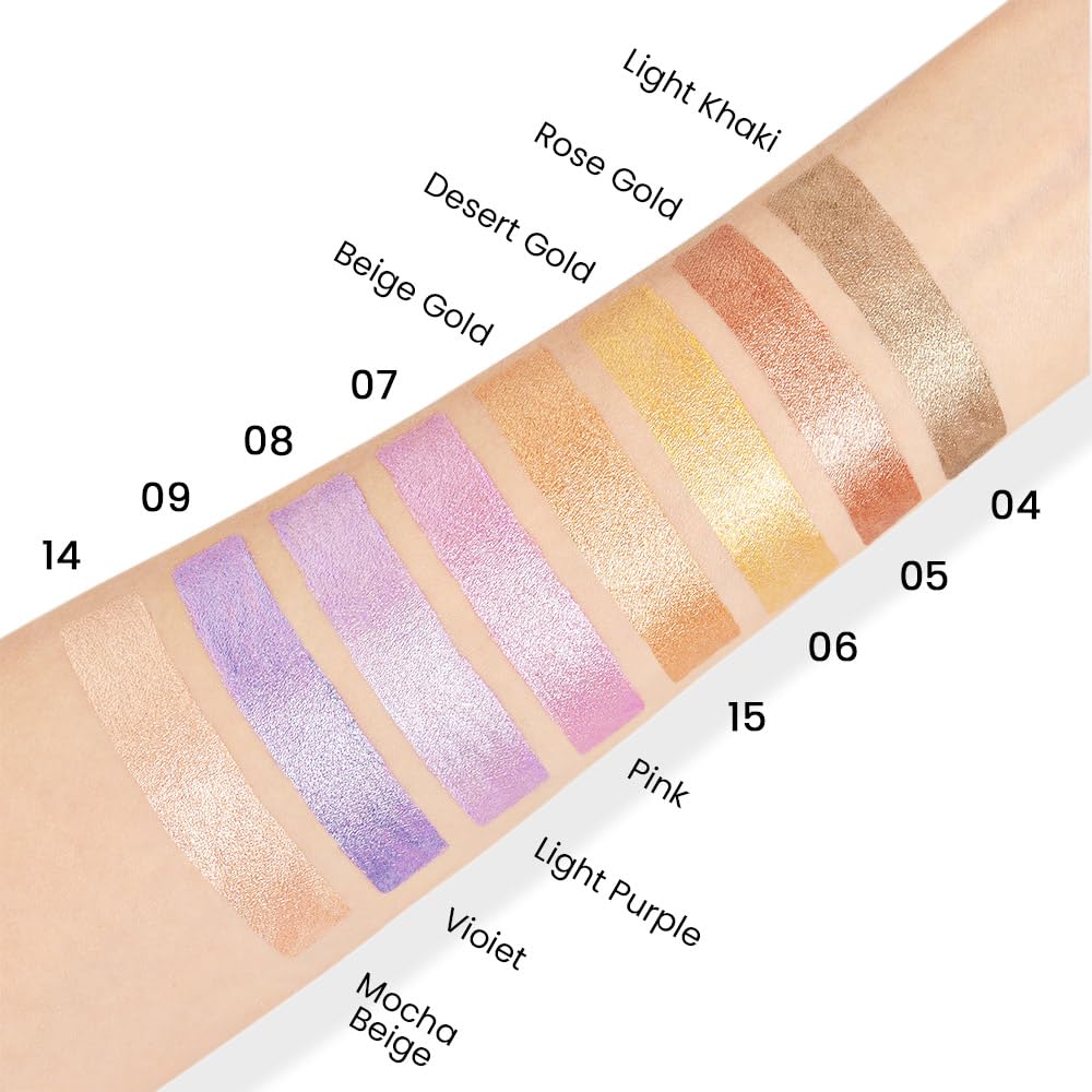 Amy'S Diary Eyeshadow Pencil Cream Stick 4Pcs Set, Eye Eyeshadow Waterproof Pearl Pink Purple Mocha Beige Shimmer Metallic Eyesh