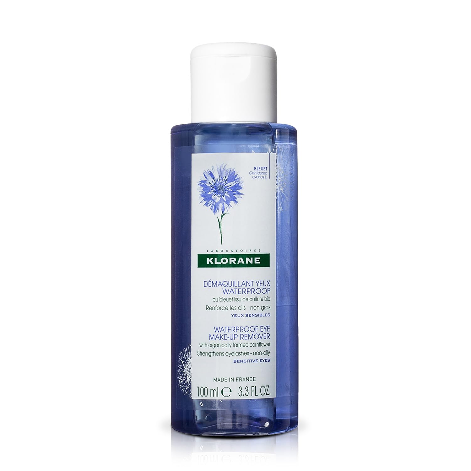 Klorane - Waterproof Eye Makeup Remover With Organically Farmed Cornflower - Sensitive Skin Approved -Fragrance Free & Paraben-F
