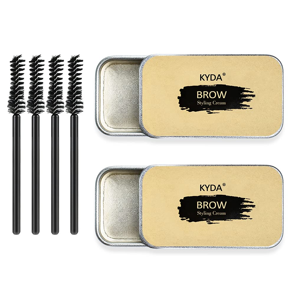 Ownest Eyebrow Styling Soap Kit, Long Lasting Waterproof Smudge Proof Pomade For 3D Feathery Natural Brows Makeup Balm, 2 Pcs